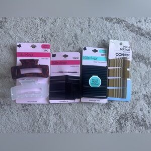 Hairology/Conair Assorted Hair Accessories Pack - Black, Tortoise, White, Gold